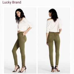 Lucky Brand Ivy Green Sasha Ankle Zipper Super Skinny.  Size 10/30